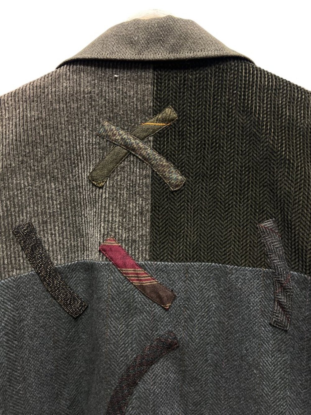 Mary Flanagan Vintage 80's Tweed and Corduroy Patchwork Jacket - Picture 7 of 8